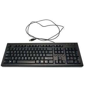 HP PR1101U USB Wired Desktop Keyboard Black Untested